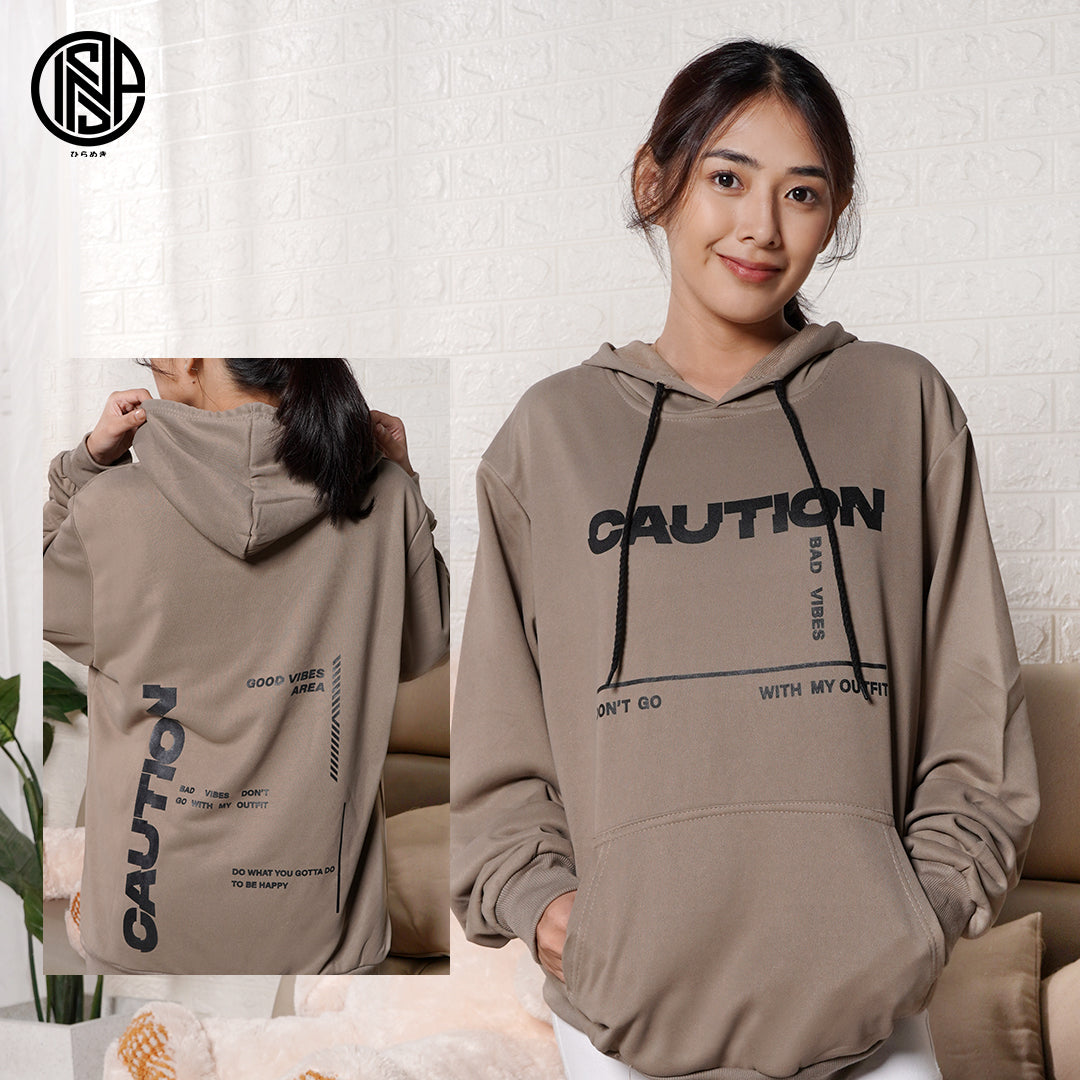 INSPI Typographic Hoodie Jacket for Men with Pockets Korean Style Printed Pullover Unisex Hoodies