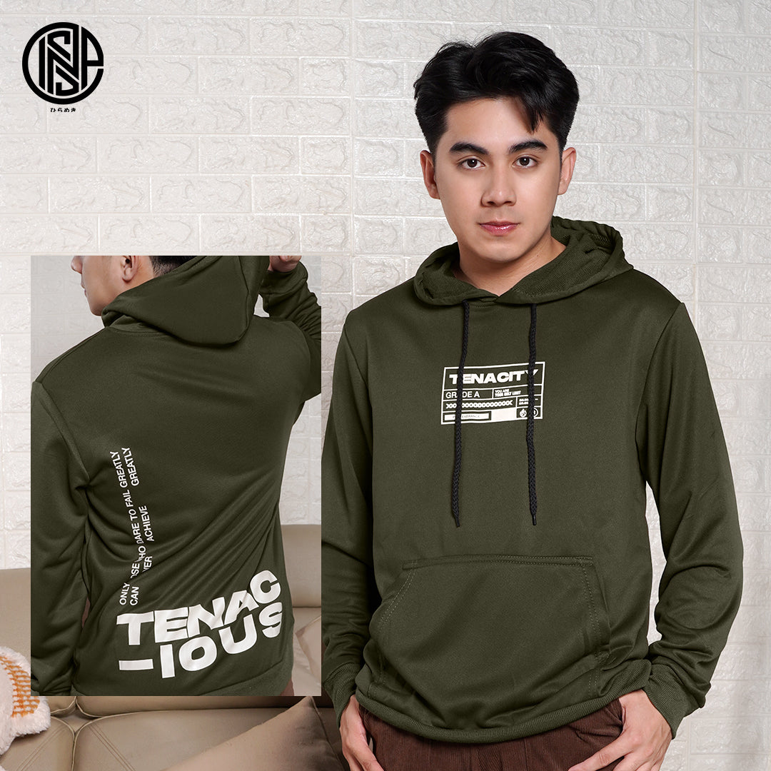 INSPI Typographic Hoodie Jacket for Men with Pockets Korean Style Printed Pullover Unisex Hoodies