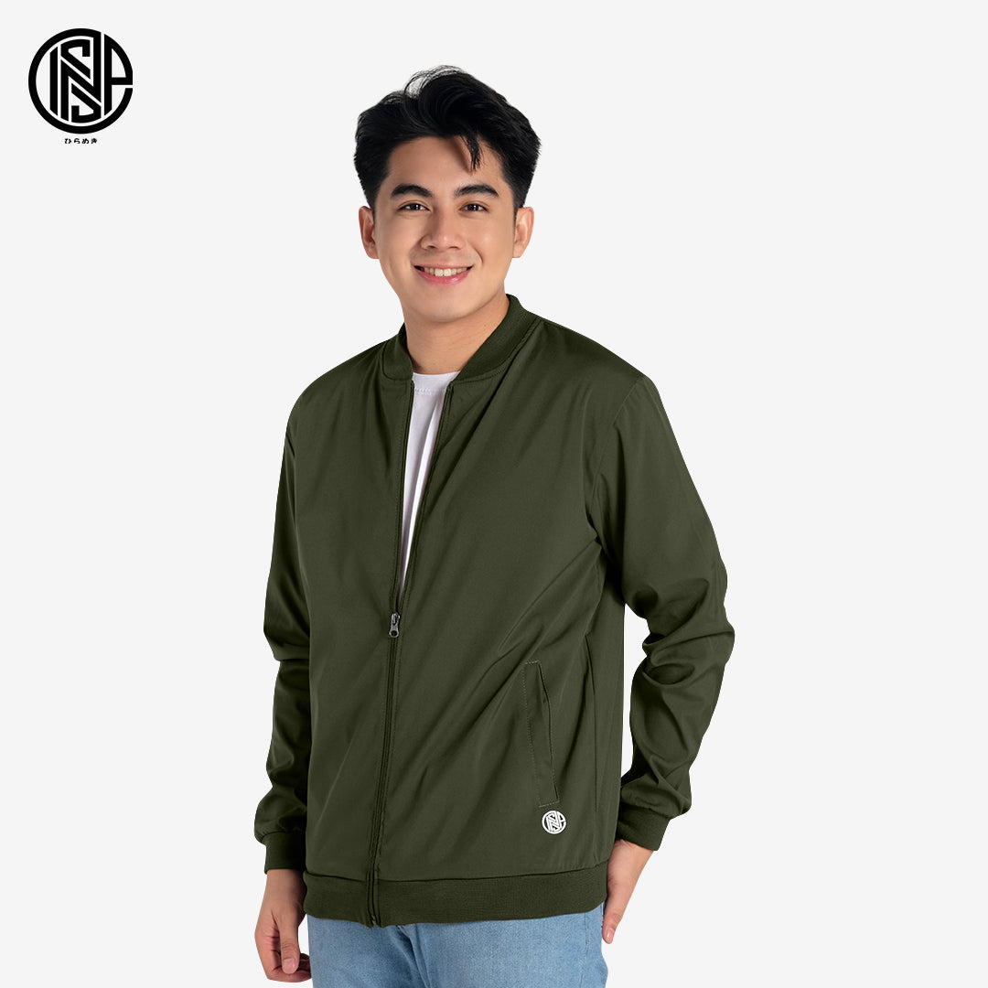 INSPI Originals bomber Jacket for Men 2023 Trendy Korean Style Olive