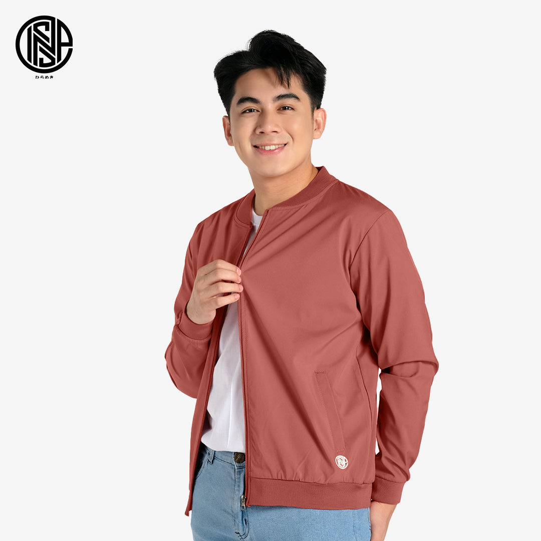 INSPI Originals bomber Jacket for Men 2023 Trendy Korean Style Rosewood