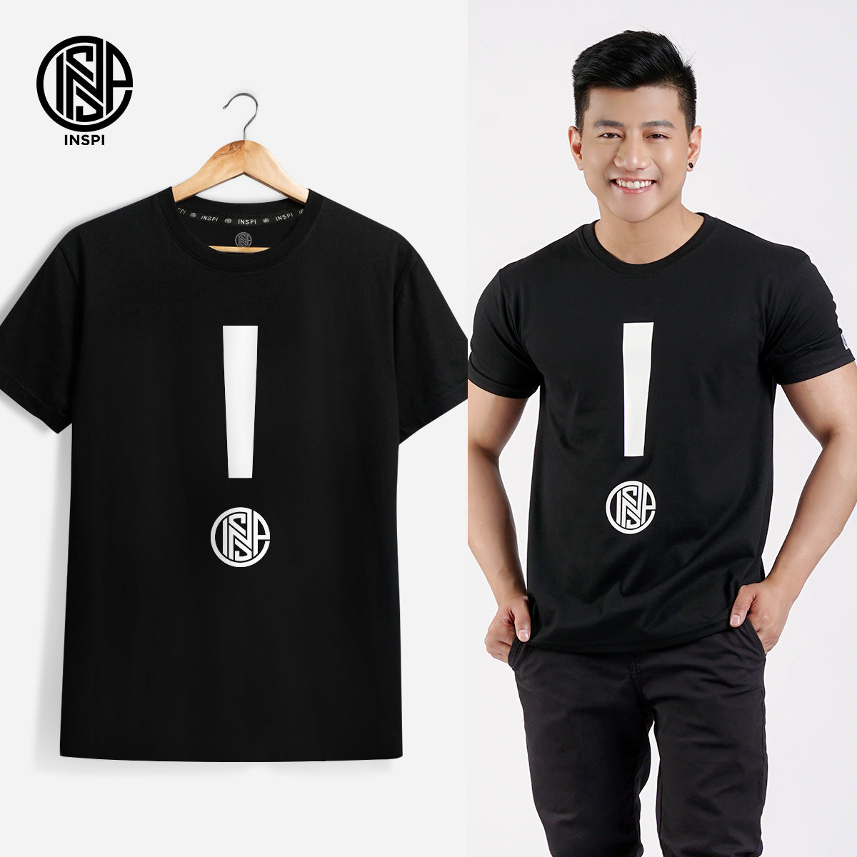 INSPI x Vrix Statement Tshirt For Men Collection Minimalist Graphic Shirt Casual Aesthetic Tees Printed Couple Shirts