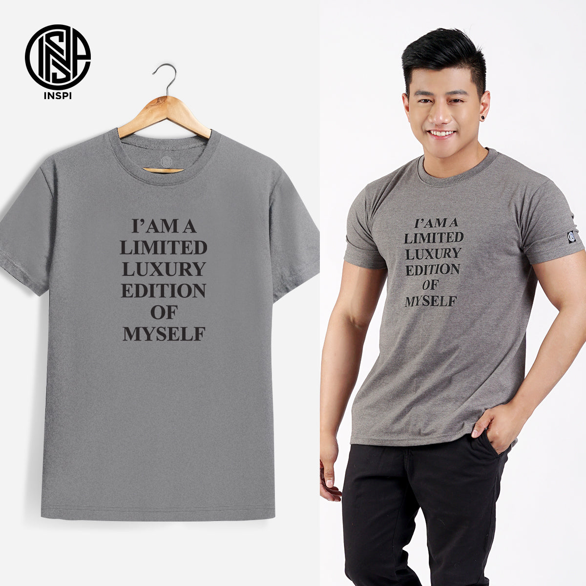 INSPI x Vrix Statement Tshirt For Men Collection Minimalist Graphic Shirt Casual Aesthetic Tees Printed Couple Shirts