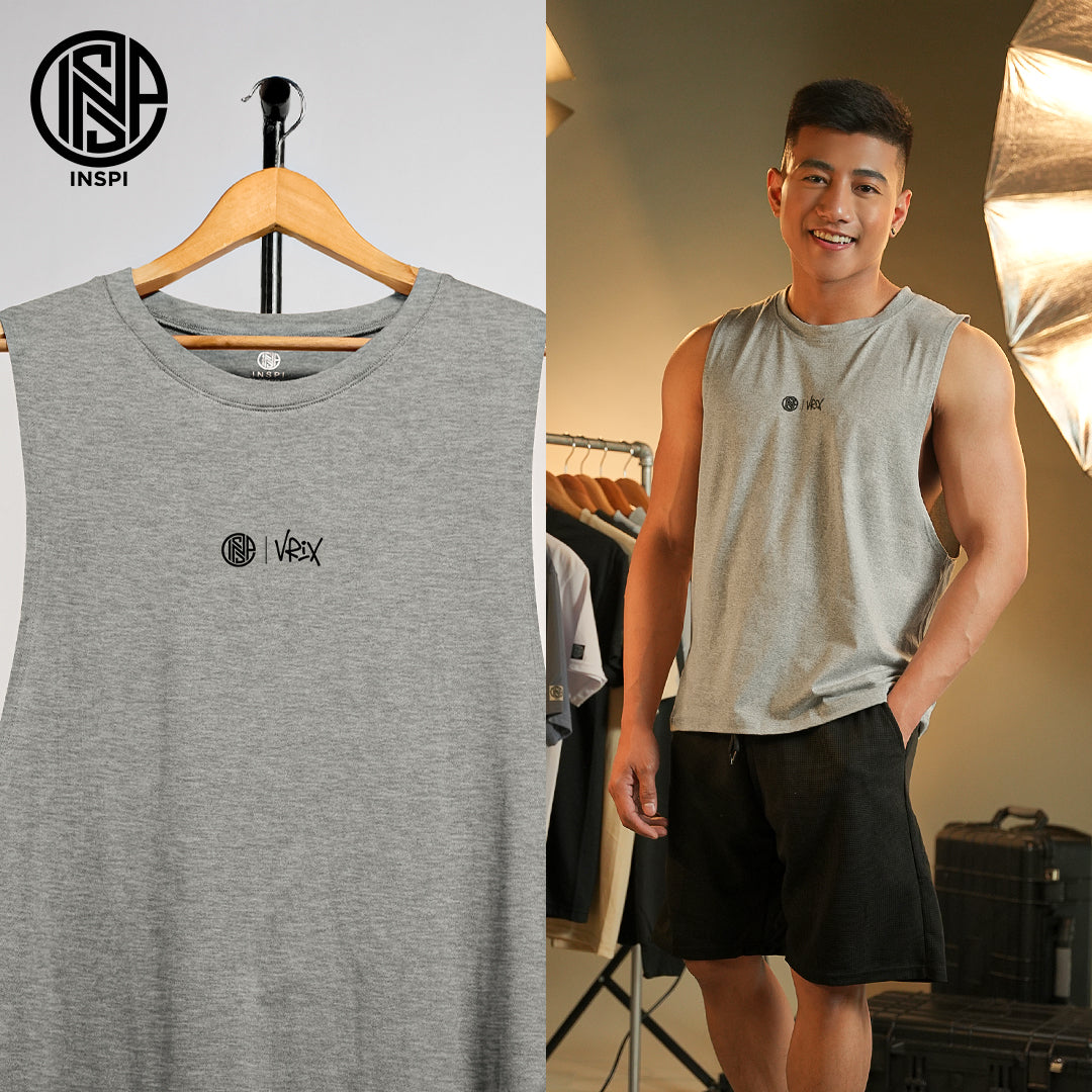 INSPI x Vrix Muscle Tee Sando for Men Tank Tops Korean Style Workout Clothes Exercise Gym Outfit