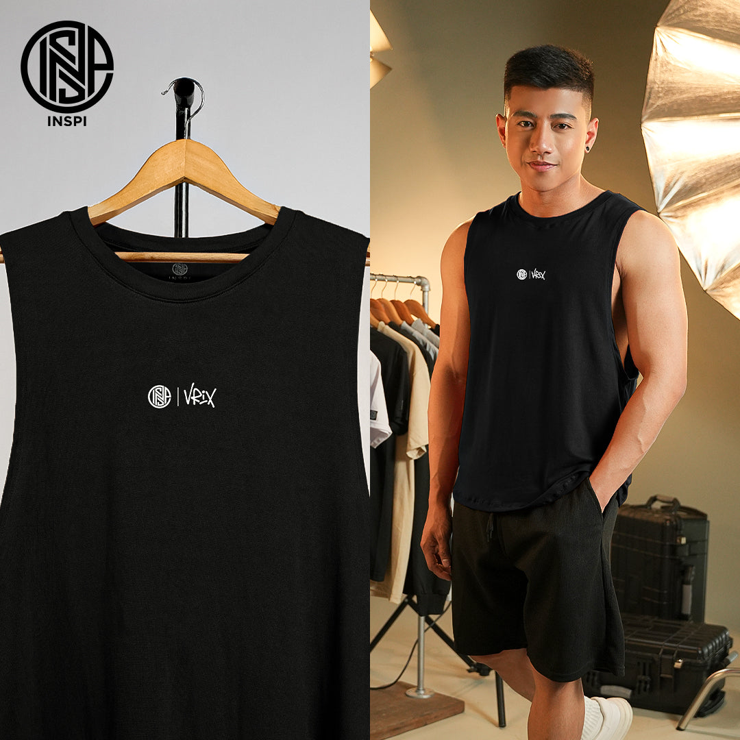 INSPI x Vrix Muscle Tee Sando for Men Tank Tops Korean Style Workout Clothes Exercise Gym Outfit