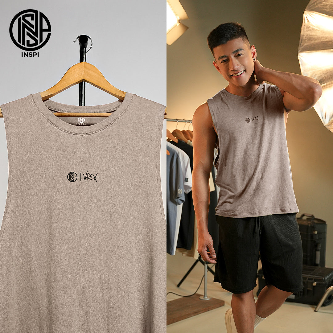 INSPI x Vrix Muscle Tee Sando for Men Tank Tops Korean Style Workout Clothes Exercise Gym Outfit