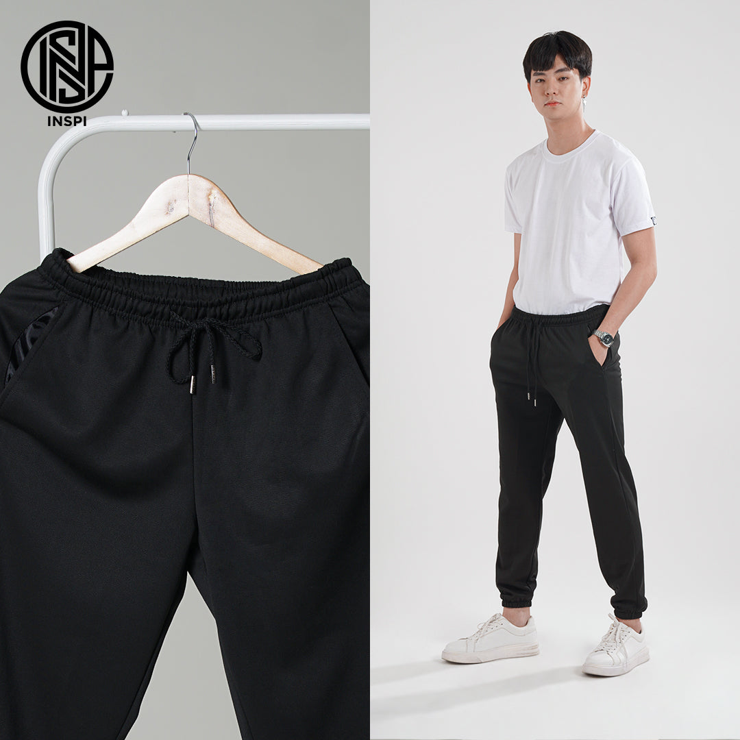 INSPI Jogger Sweatpants for Men with Pockets and Drawstring Stretchable Oversized Sweat Jogging Pant
