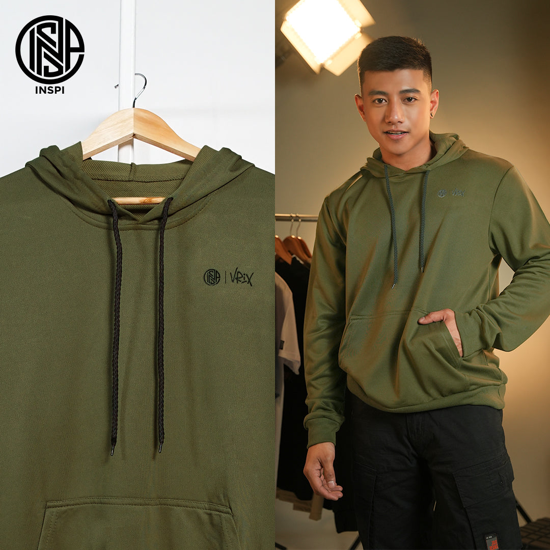 INSPI x Vrix Hoodie Jacket for Men w/ Pockets Plain Cotton Pullover Trendy Casual Jackets For Women