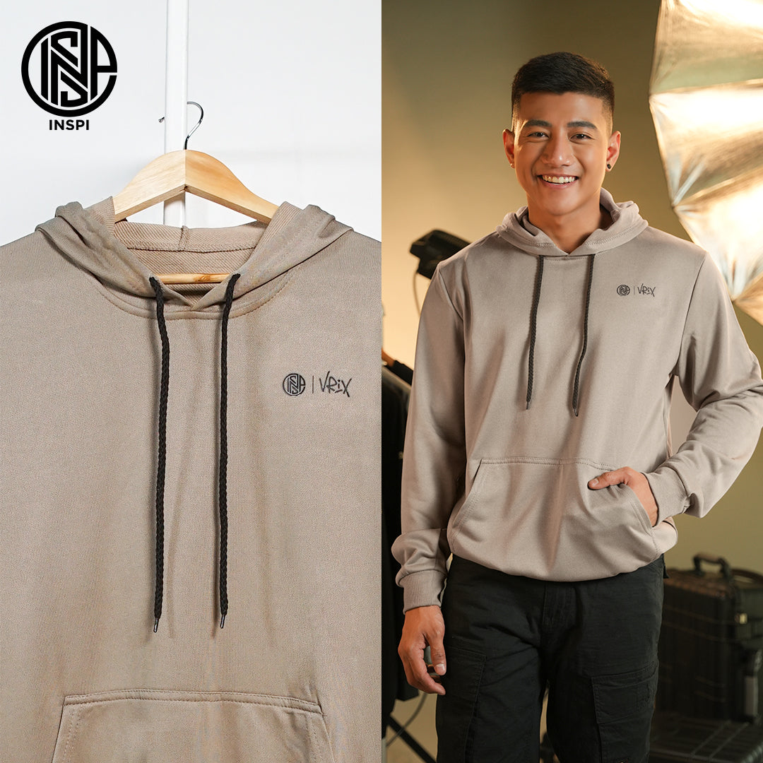 INSPI x Vrix Hoodie Jacket for Men w/ Pockets Plain Cotton Pullover Trendy Casual Jackets For Women
