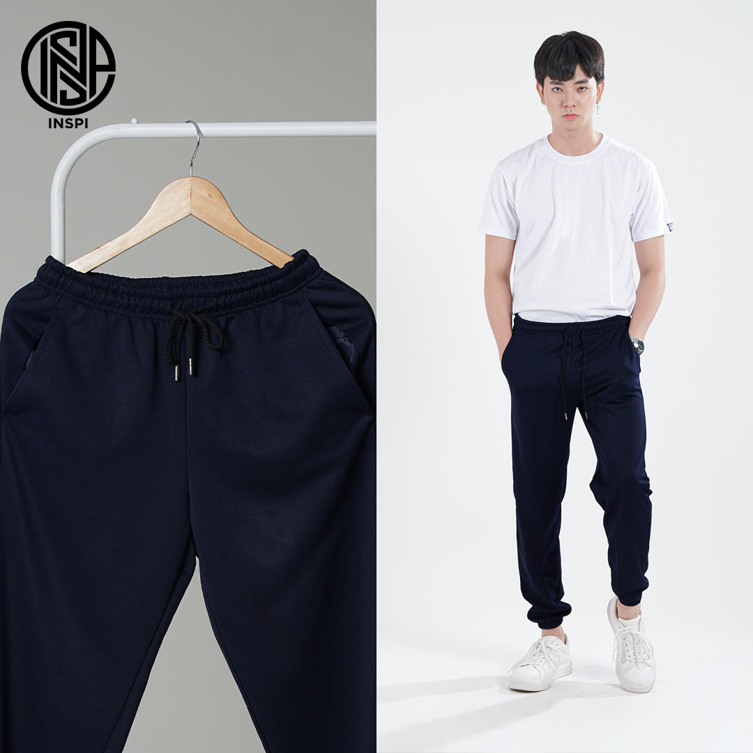 INSPI Jogger Sweatpants for Men with Pockets and Drawstring Stretchable Oversized Sweat Jogging Pant