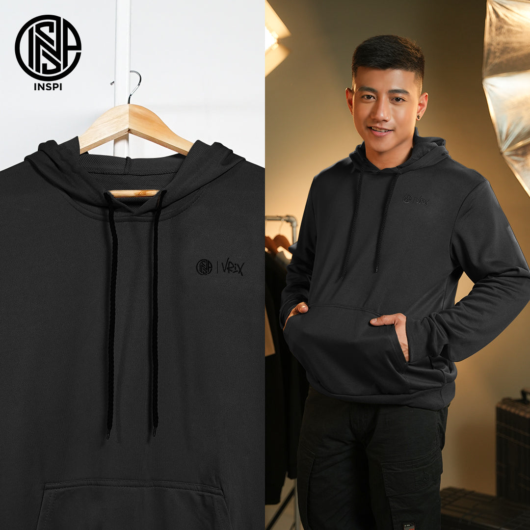 INSPI x Vrix Hoodie Jacket for Men w/ Pockets Plain Cotton Pullover Trendy Casual Jackets For Women