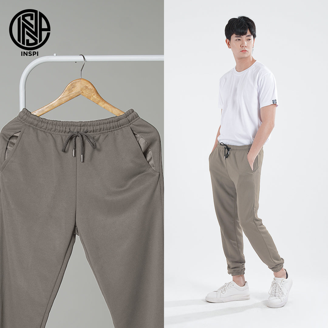 INSPI Jogger Sweatpants for Men with Pockets and Drawstring Stretchable Oversized Sweat Jogging Pant