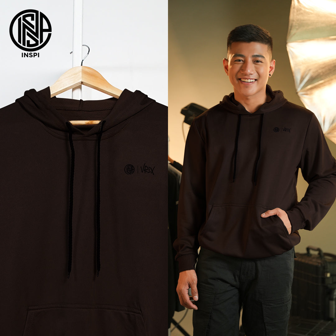 INSPI x Vrix Hoodie Jacket for Men w/ Pockets Plain Cotton Pullover Trendy Casual Jackets For Women