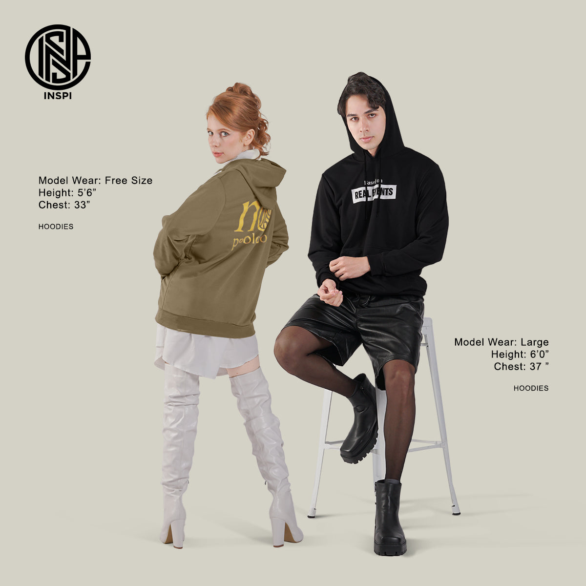 INSPI Originals Creators Hoodie Jacket For Men Collection with Drawstring & Pockets Printed Korean Inspired Pullover