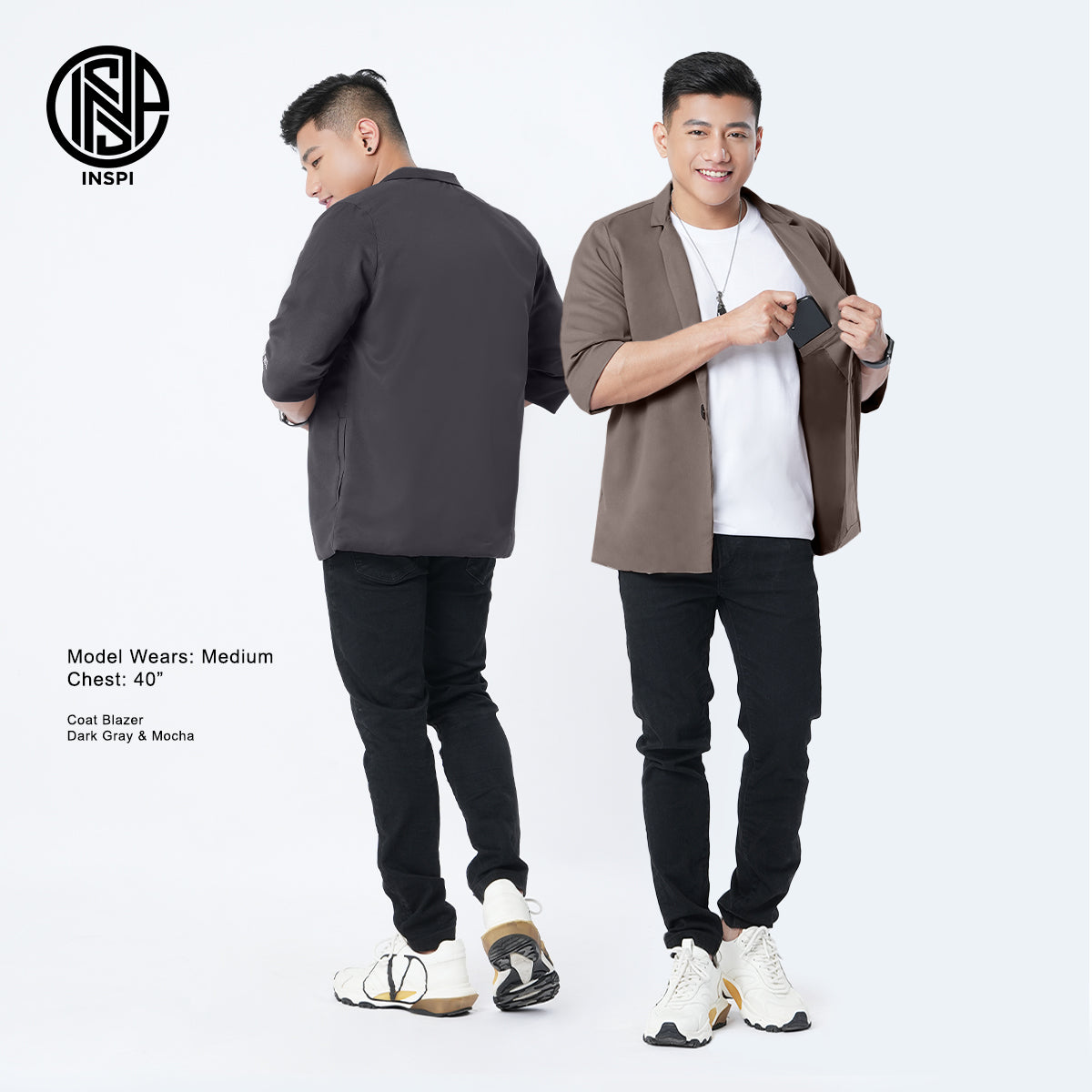 INSPI x Vrix Coat Blazer Navy Blue