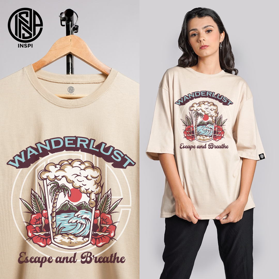 INSPI Make It Summer Oversized T Shirt for Men Korean Trendy Tops for Women Plus Size Summer Outfit Wanderlust