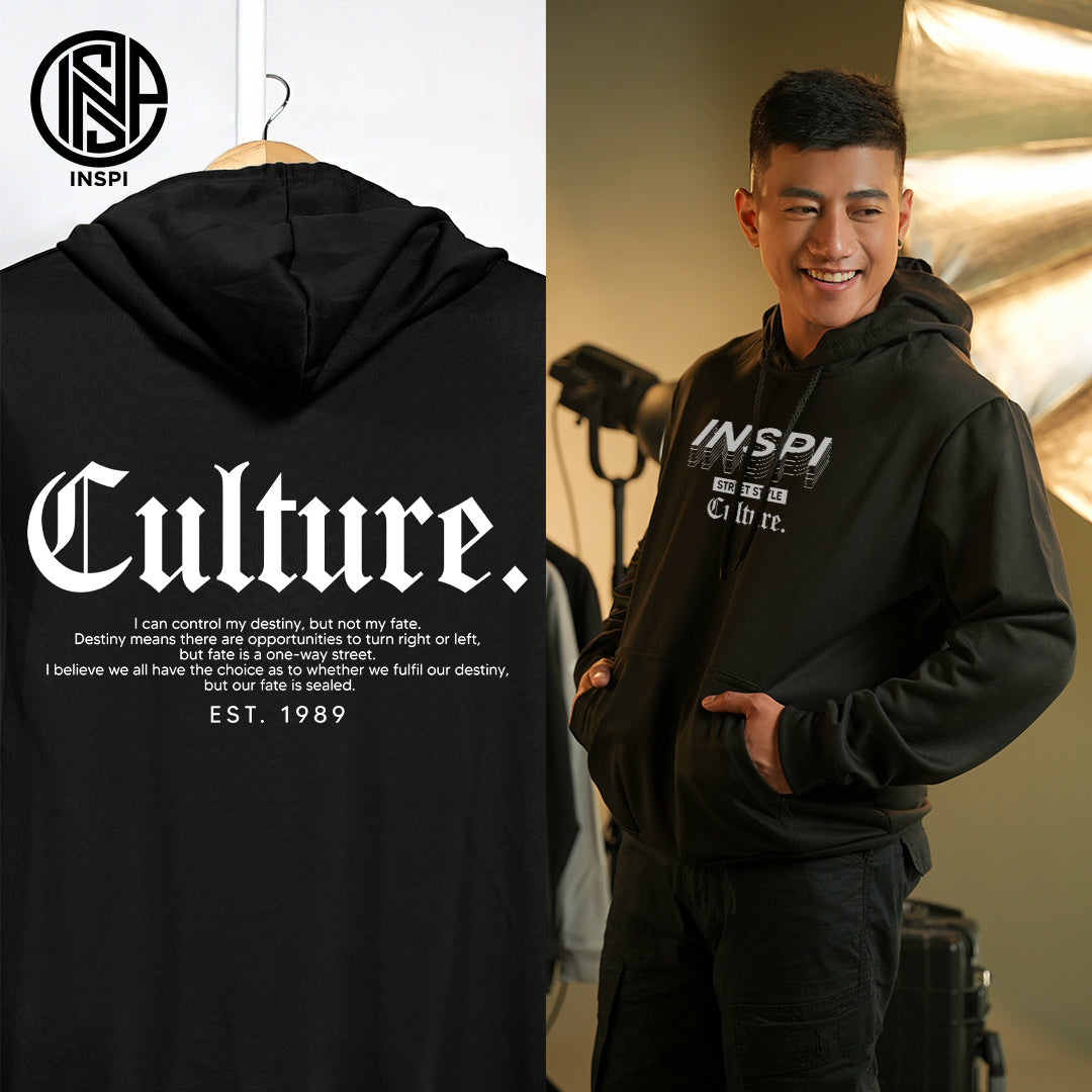 INSPI x Vrix Typographic Hoodie Jacket For Men w/ Pockets Printed Mens Hoodies Casual Tops For Women