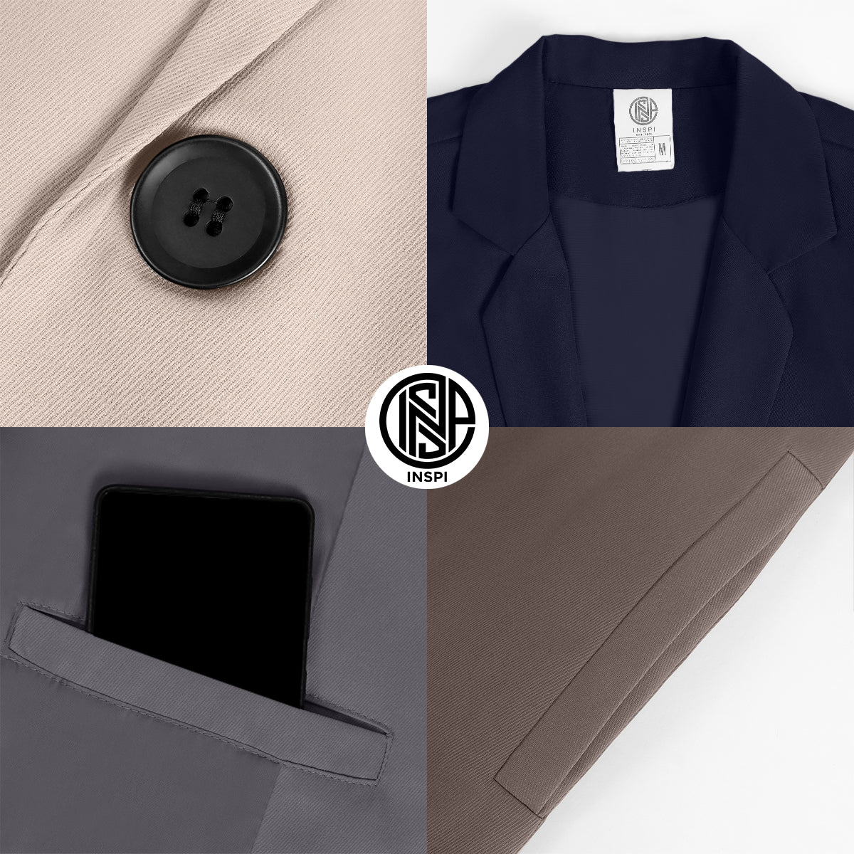 INSPI x Vrix Coat Blazer Navy Blue