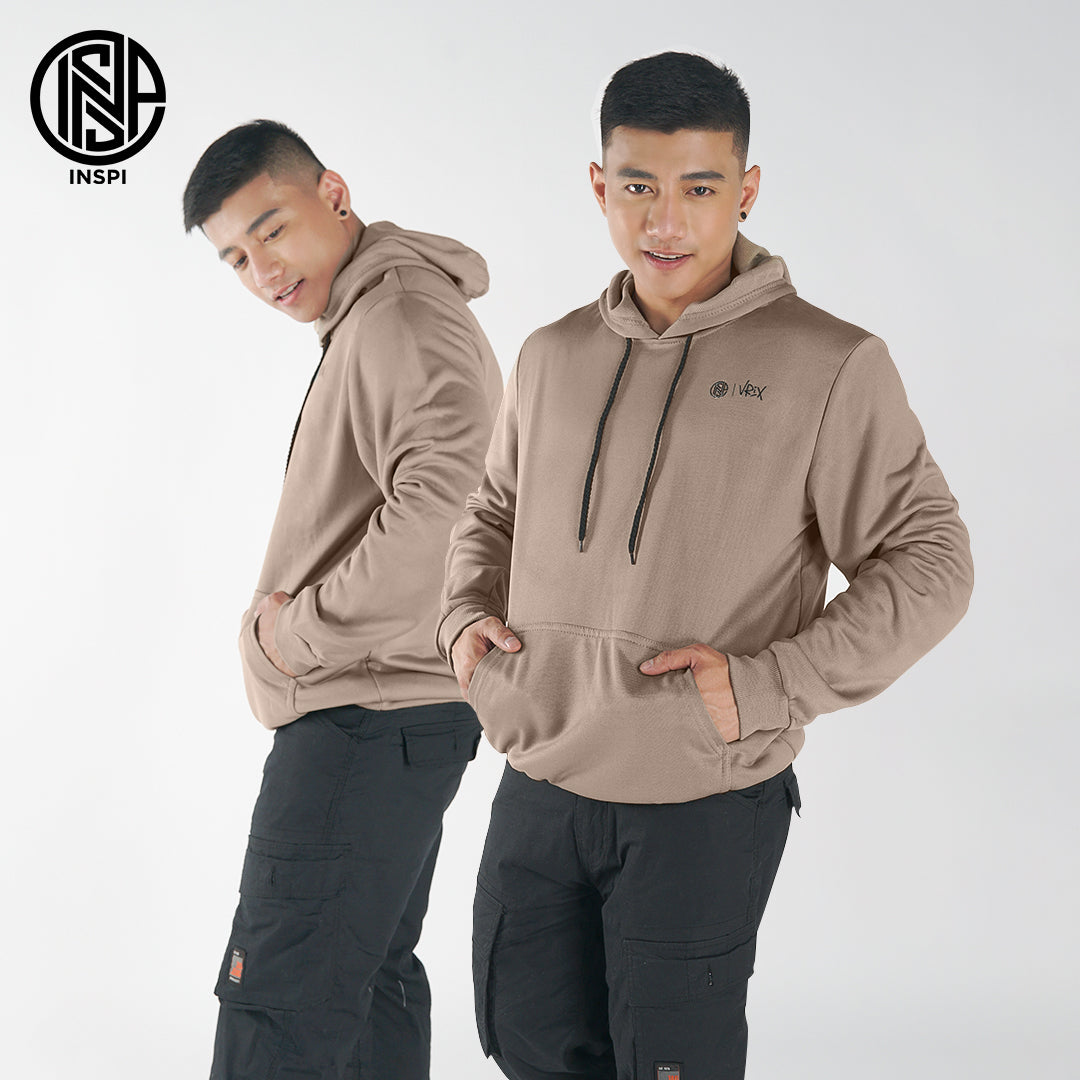 INSPI x Vrix Hoodie Jacket for Men w/ Pockets Plain Cotton Pullover Trendy Casual Jackets For Women
