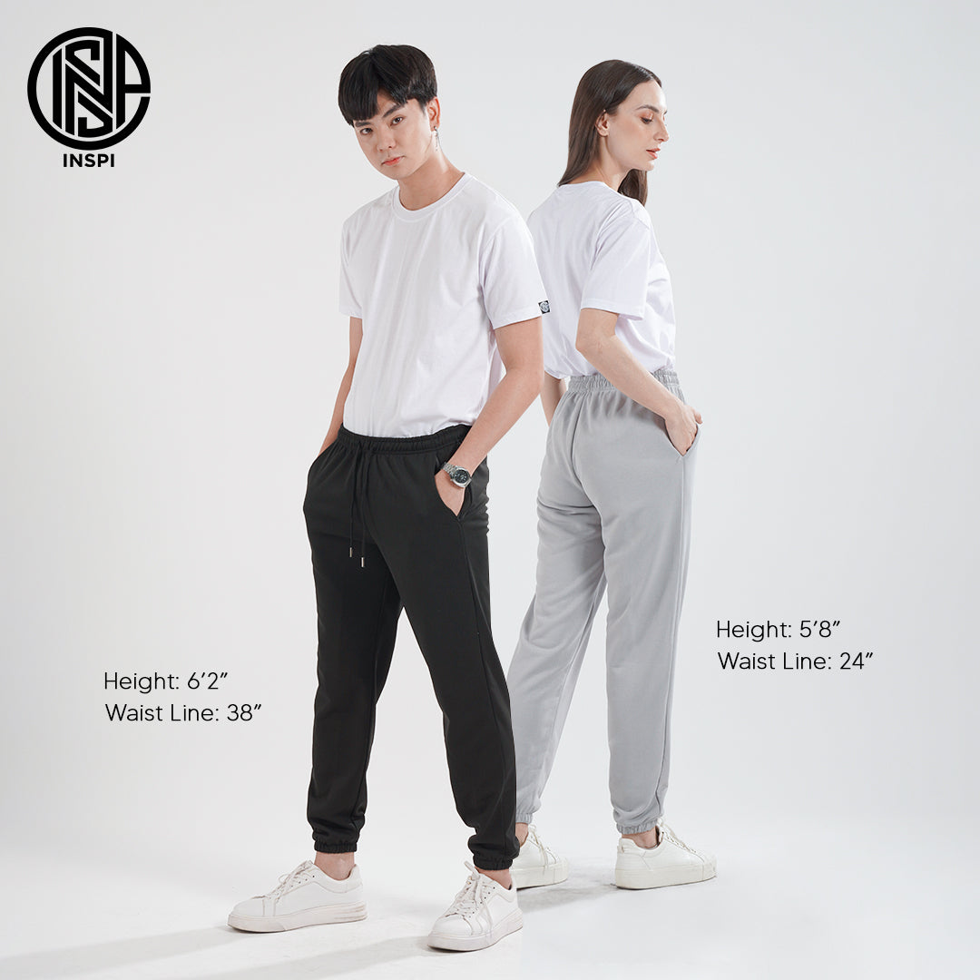 INSPI Jogger Sweatpants for Men with Pockets and Drawstring Stretchable Oversized Sweat Jogging Pant