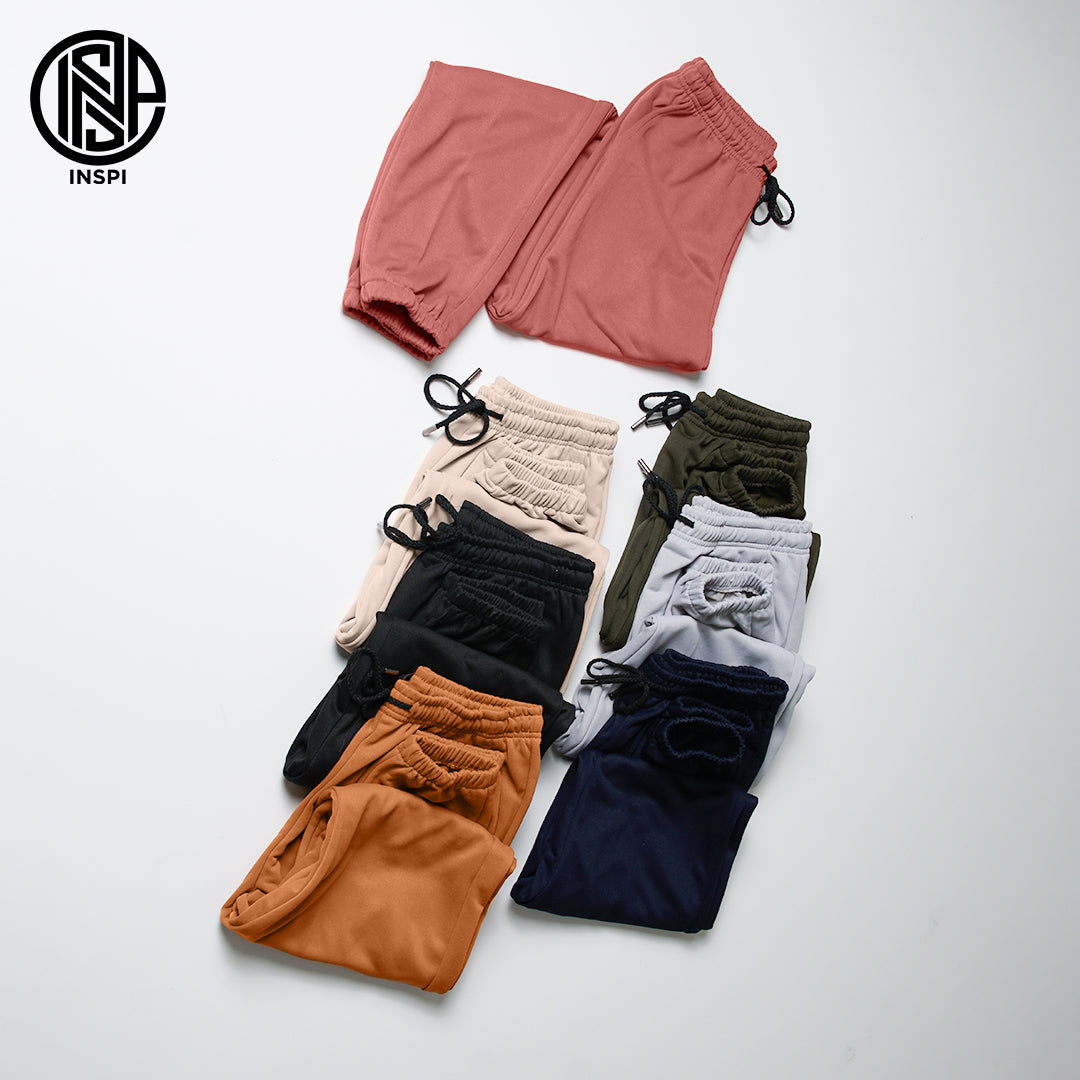 INSPI Jogger Sweatpants for Men with Pockets and Drawstring Stretchable Oversized Sweat Jogging Pant