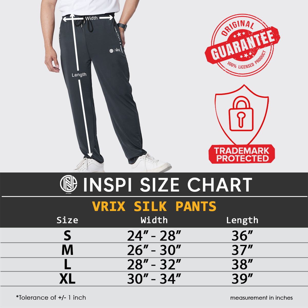 INSPI x Vrix Ice Silk Pants with Drawstring and Pockets Gray