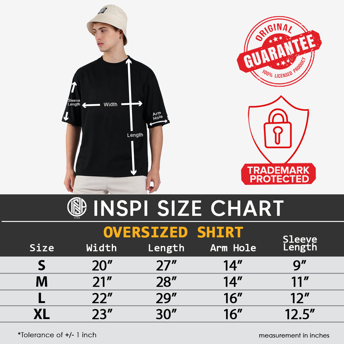 INSPI Originals Creators Oversized Tshirt For Men and Women Collection Plus Size Printed Shirt Loose Fit Round Neck Tees