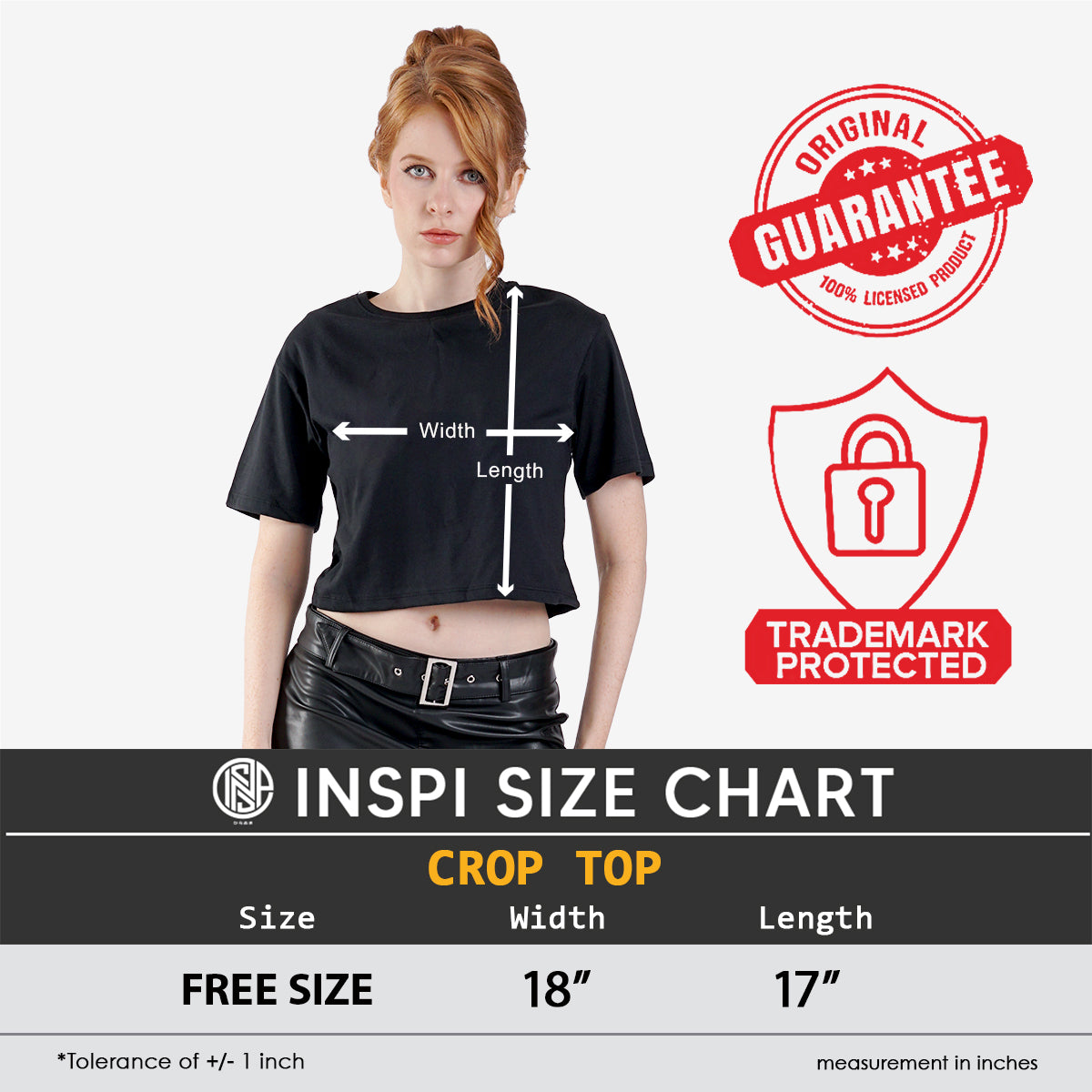 INSPI Originals Creators Crop Tops For Women Collection Statement Loose Fit Printed Round Neck Outfit Statements