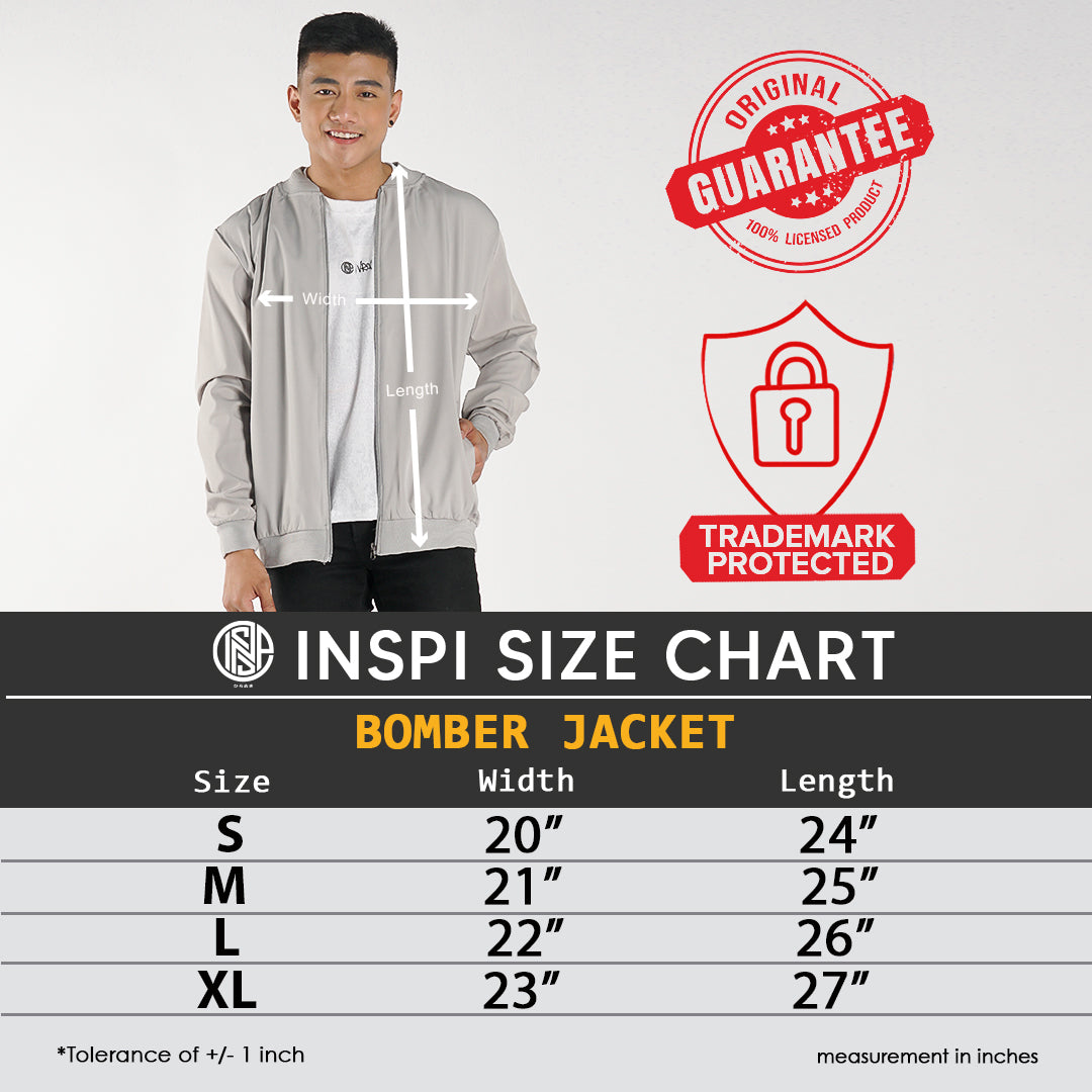 INSPI x Vrix Bomber Jacket Navy Blue for Men w/ Zipper and Pockets Plain Korean Style Motorcycle Jackets