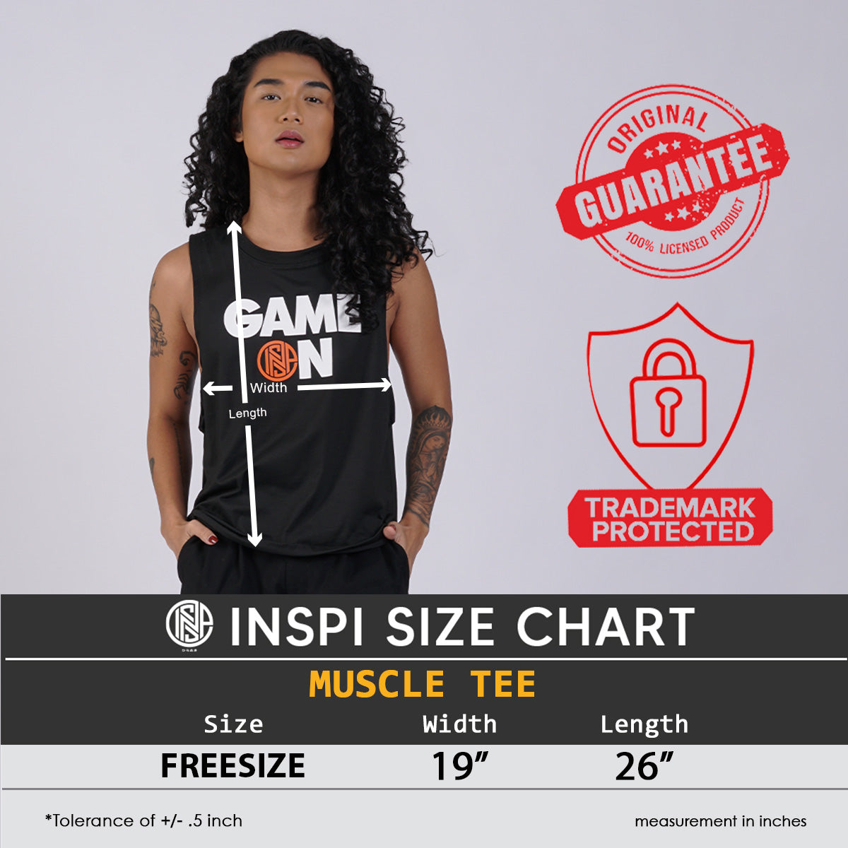 INSPI Originals Creators Muscle Tee Sando For Men Collection Sleeveless Tank Top For Women Workout Gym Activewear