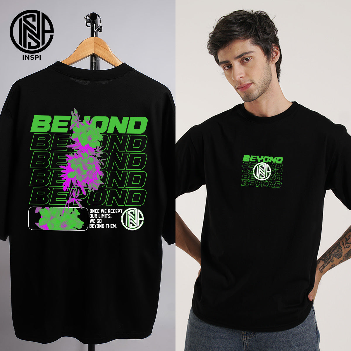 INSPI Floral Street Oversized Beyond Tshirt