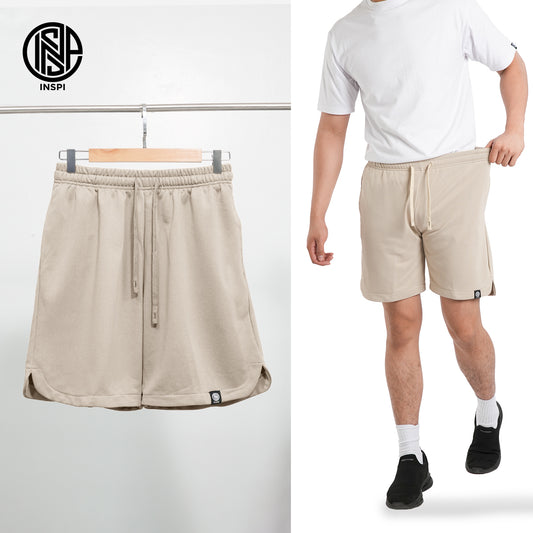INSPI Knit Walking Shorts Light Khaki
