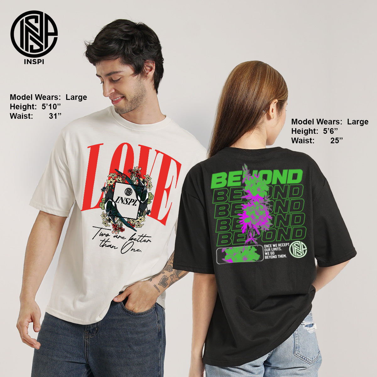 INSPI Floral Street Oversized Beyond Tshirt