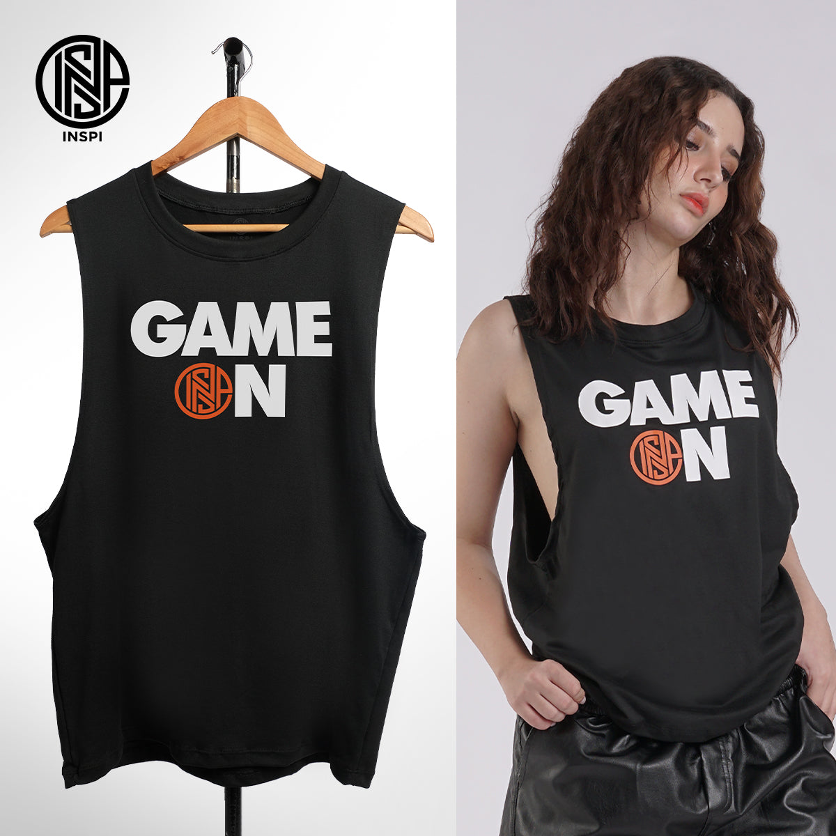INSPI Originals Creators Muscle Tee Sando For Men Collection Sleeveless Tank Top For Women Workout Gym Activewear