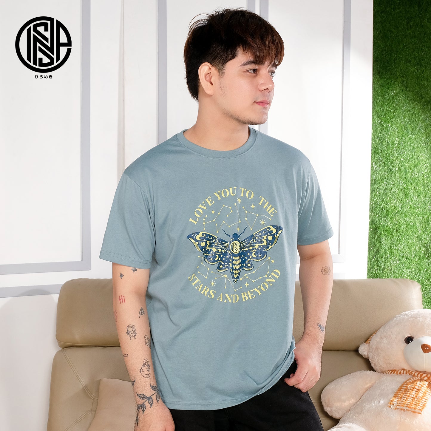 INSPI Tees Celestial Tshirt for Men Aesthetic Galaxy Crew Neck Tops for Women Stars And Beyond Graphic Tee