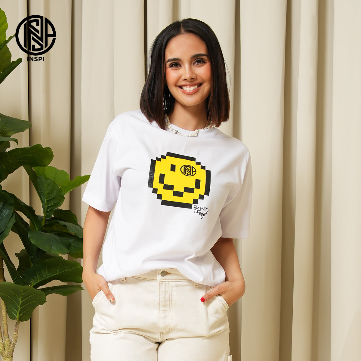 INSPI x Bonez & Fofo Oversized Shirt for Men and Women Plus Size Graphic Printed Tops Collection Loose Fit Couple Tees