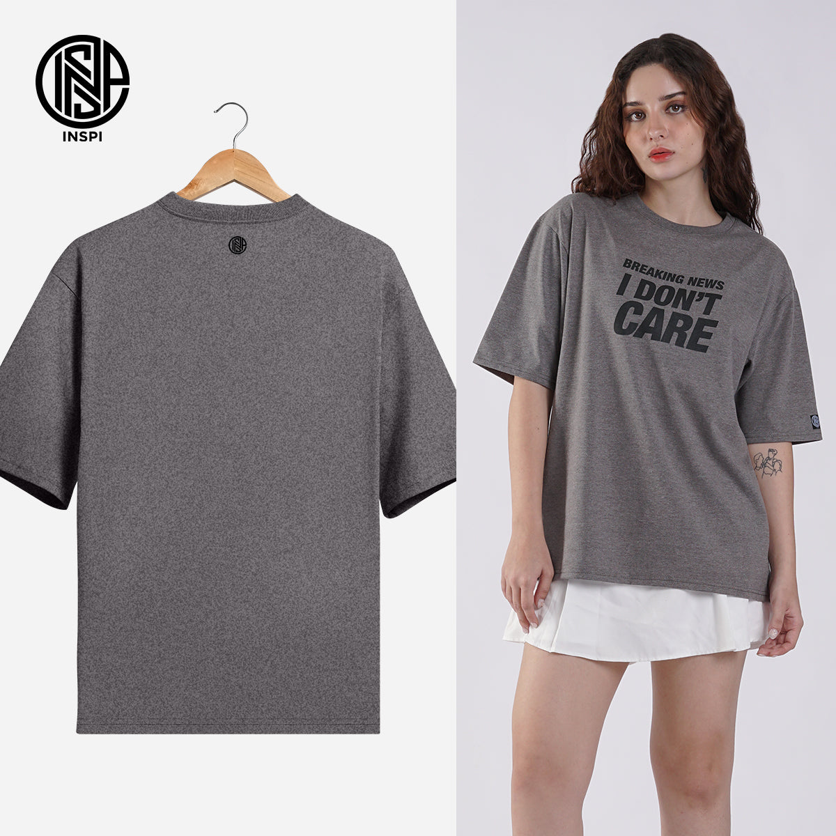 INSPI Originals Creators Oversized Tshirt For Men and Women Collection Plus Size Printed Shirt Loose Fit Round Neck Tees