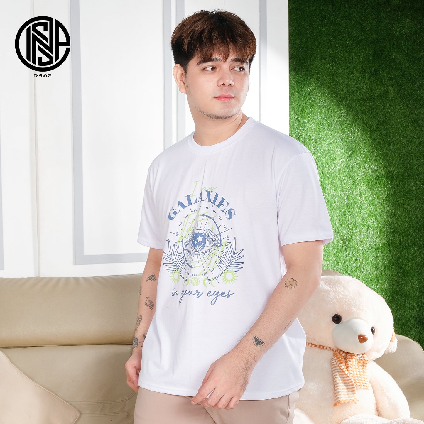 INSPI Tees Celestial Tshirt for Men Aesthetic Galaxy Crew Neck Tops for Women Galaxies In Your Eye Graphic Tee