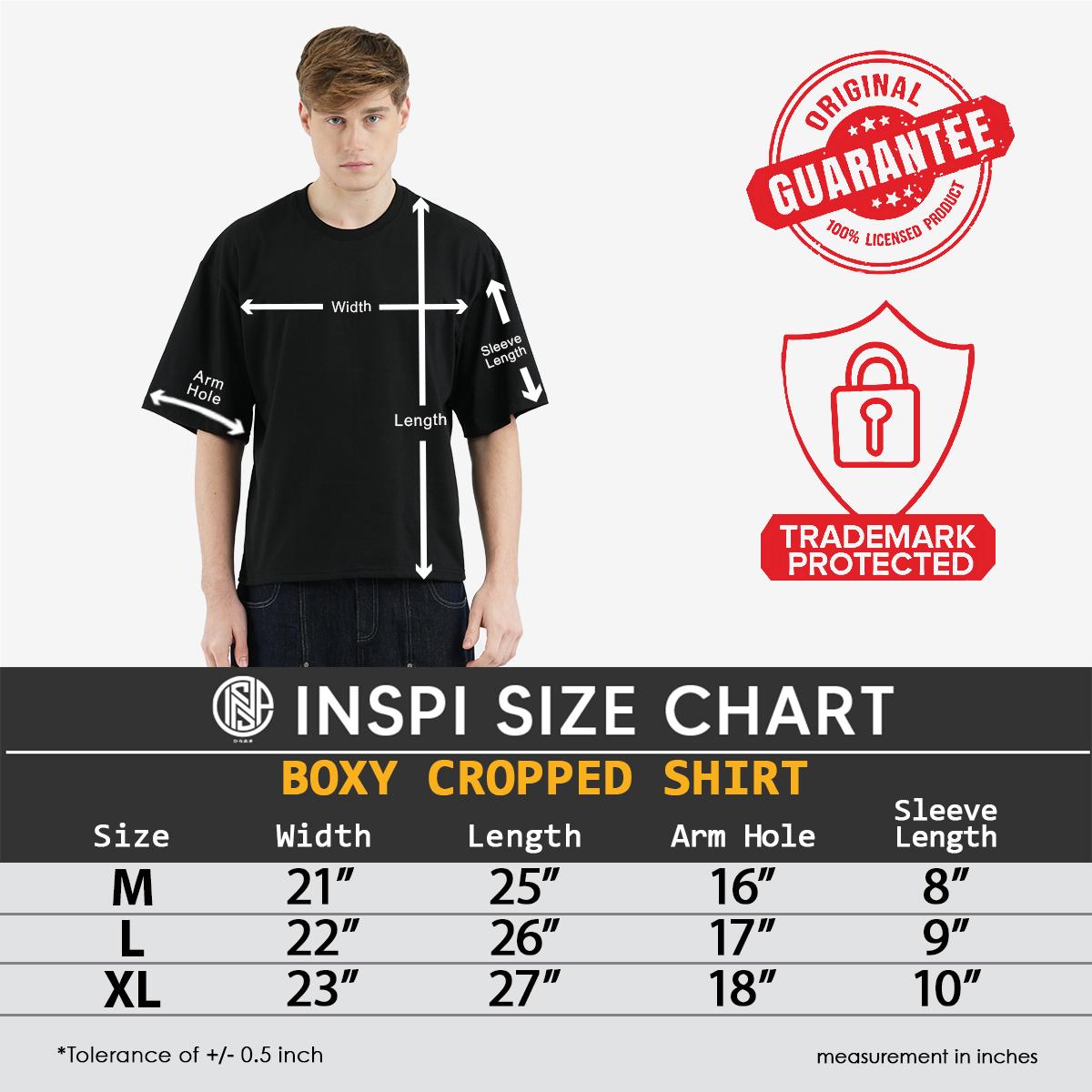 INSPI Plain Boxy Cropped Oversized Tshirt