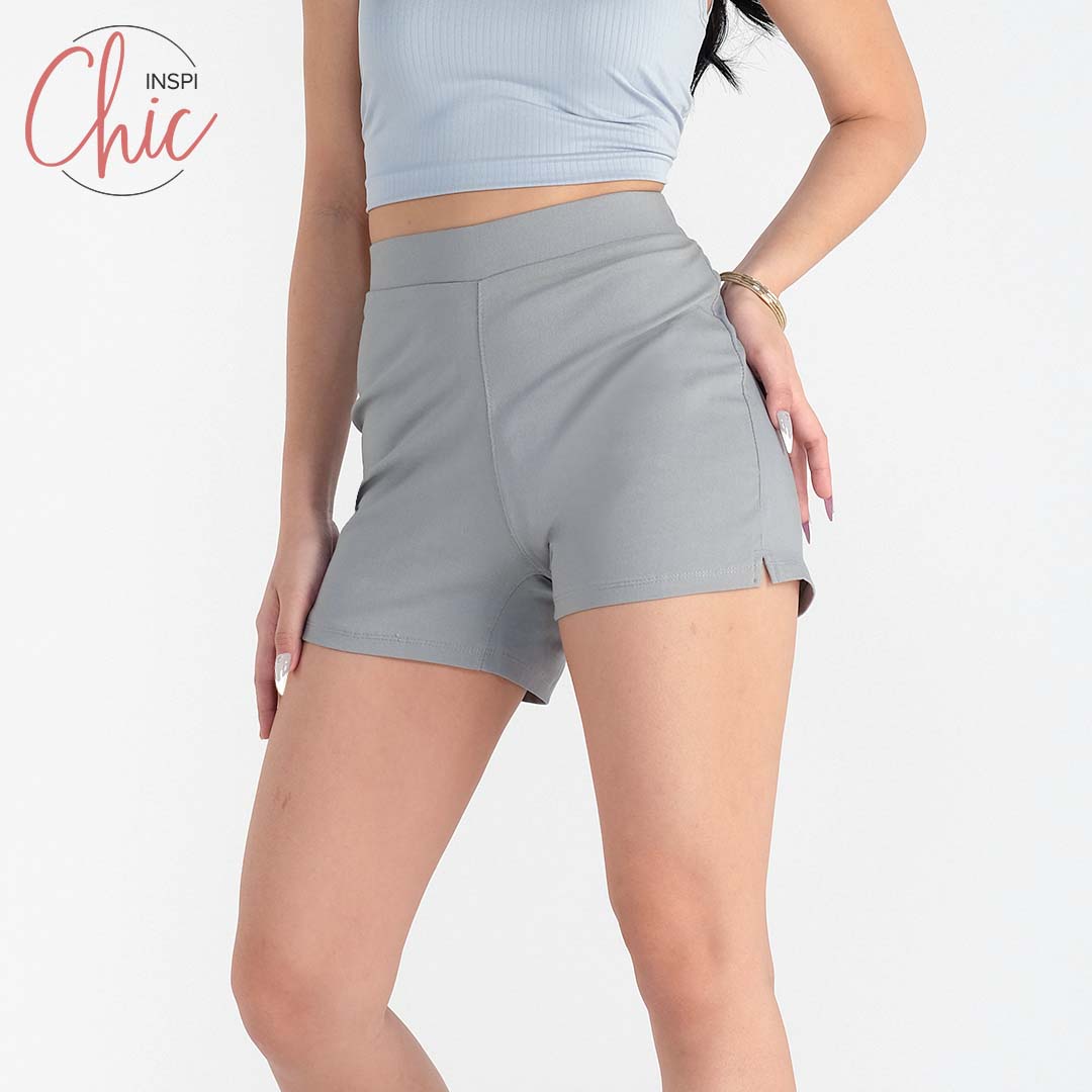 INSPI Chic Ladies High Waist Shorts Fashion Black Green Purple Brown
