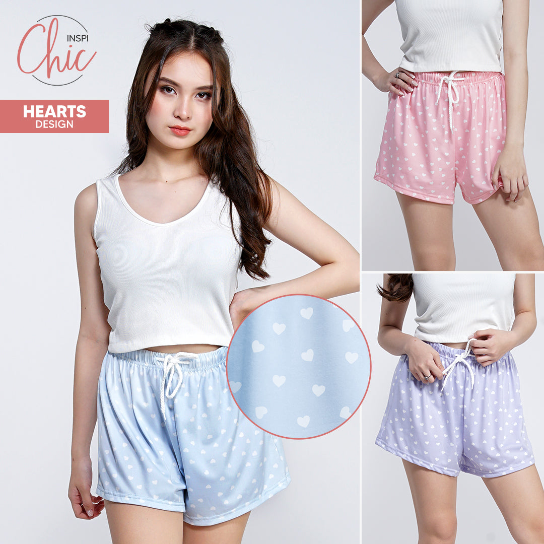 INSPI Chic Boxer Shorts for Women 3pcs Set Assorted Colors Pantulog Short Underwear Pink Blue Violet