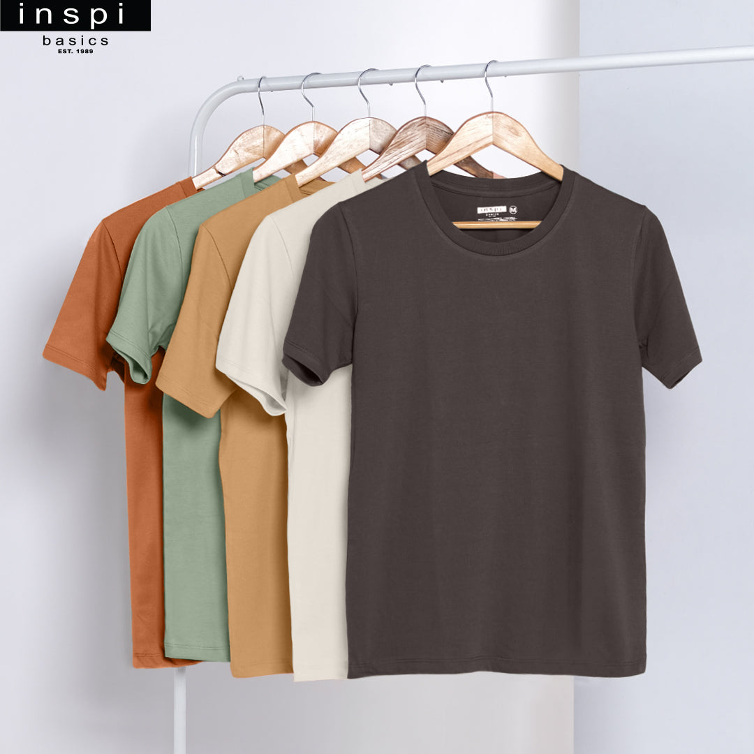 INSPI Basics Premium Ivory White Plain Shirt Retro Fresh for Men