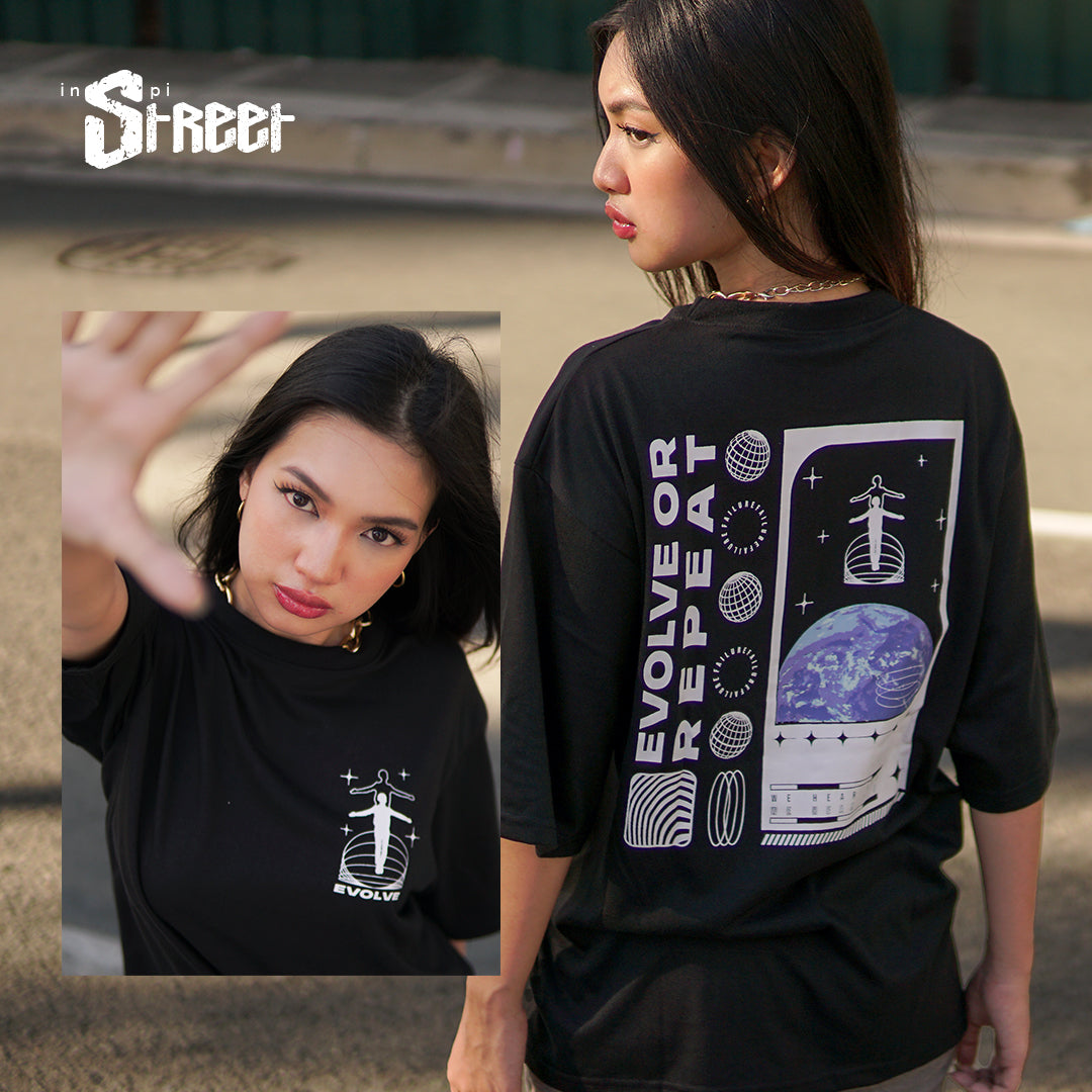 INSPI Tees Loose Fit Your Evolve or Repeat Oversized Tshirt