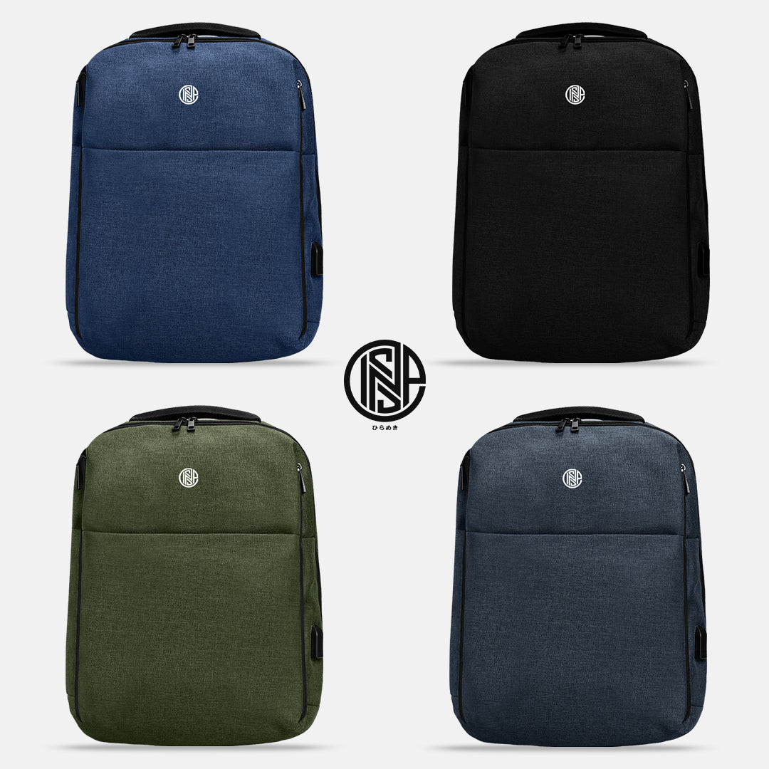 INSPI Laptop Bagpack for Men Anti-theft 15.6 Inch Waterproof Bag w/ USB Port Backpack for Women 1