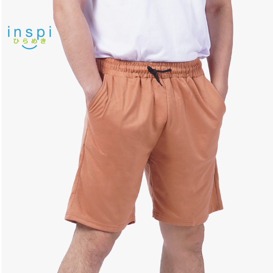 INSPI Walking Shorts for Men Summer in Clay Cotton Korean Short for Women Plus Size Beach Outfit
