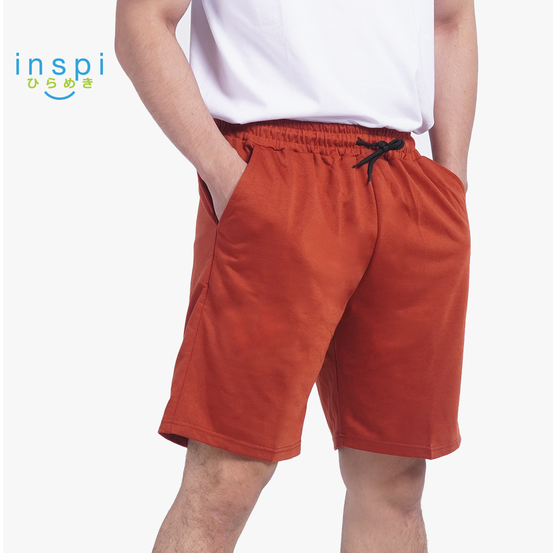 INSPI Walking Shorts for Men Summer in Rust Cotton Korean Short for Women plus size Black Gray Beach Outfit