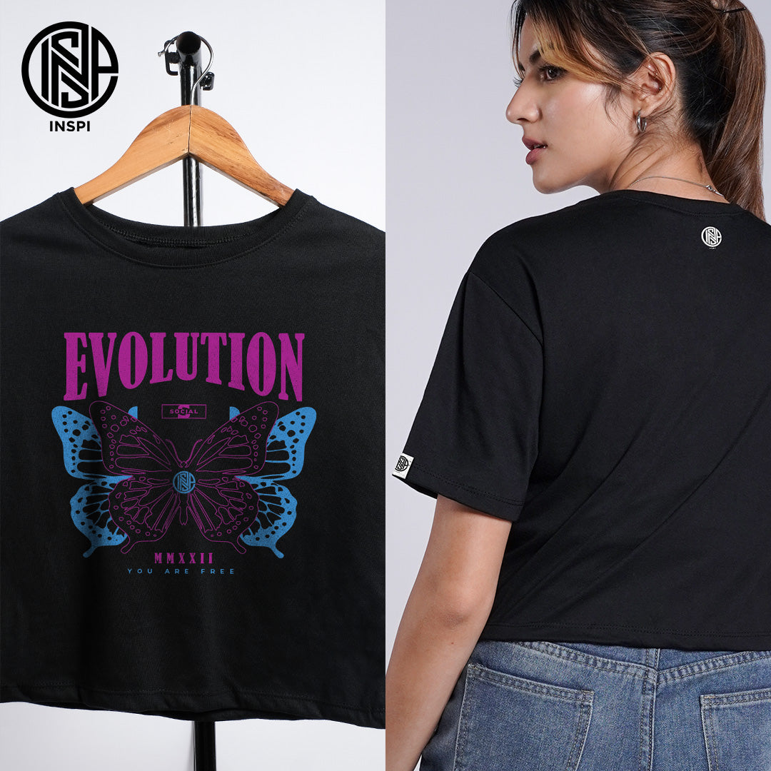 INSPI Metamorphosis Crop Tops for Women Summer Korean Trendy Croptop for Women Graphic Beach Outfit
