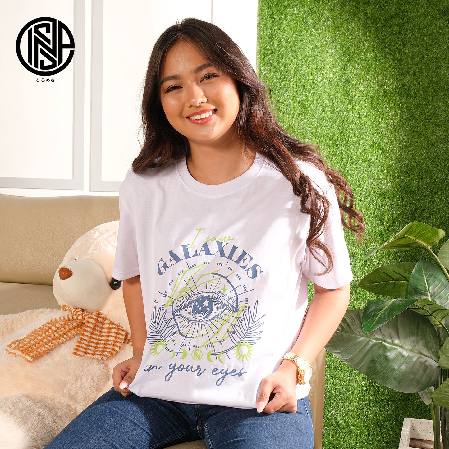 INSPI Tees Celestial Tshirt for Men Aesthetic Galaxy Crew Neck Tops for Women Sun Moon Stars Sky Graphic Tee