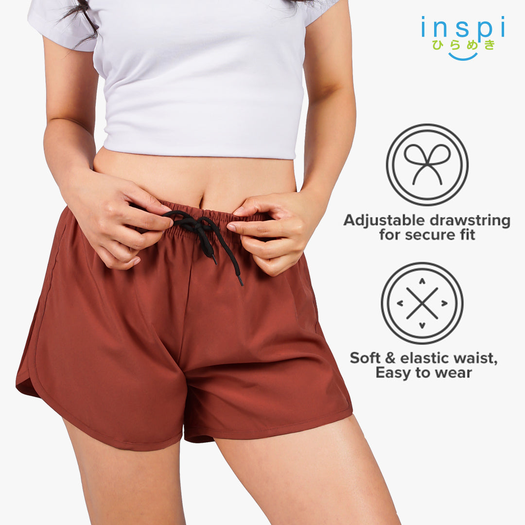 INSPI Running Shorts for Women in Clay