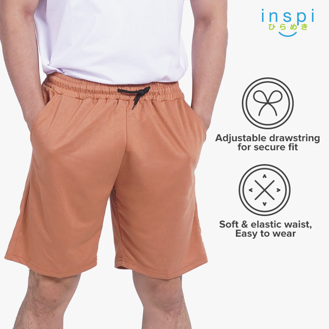 INSPI Walking Shorts for Men Summer in Clay Cotton Korean Short for Women Plus Size Beach Outfit