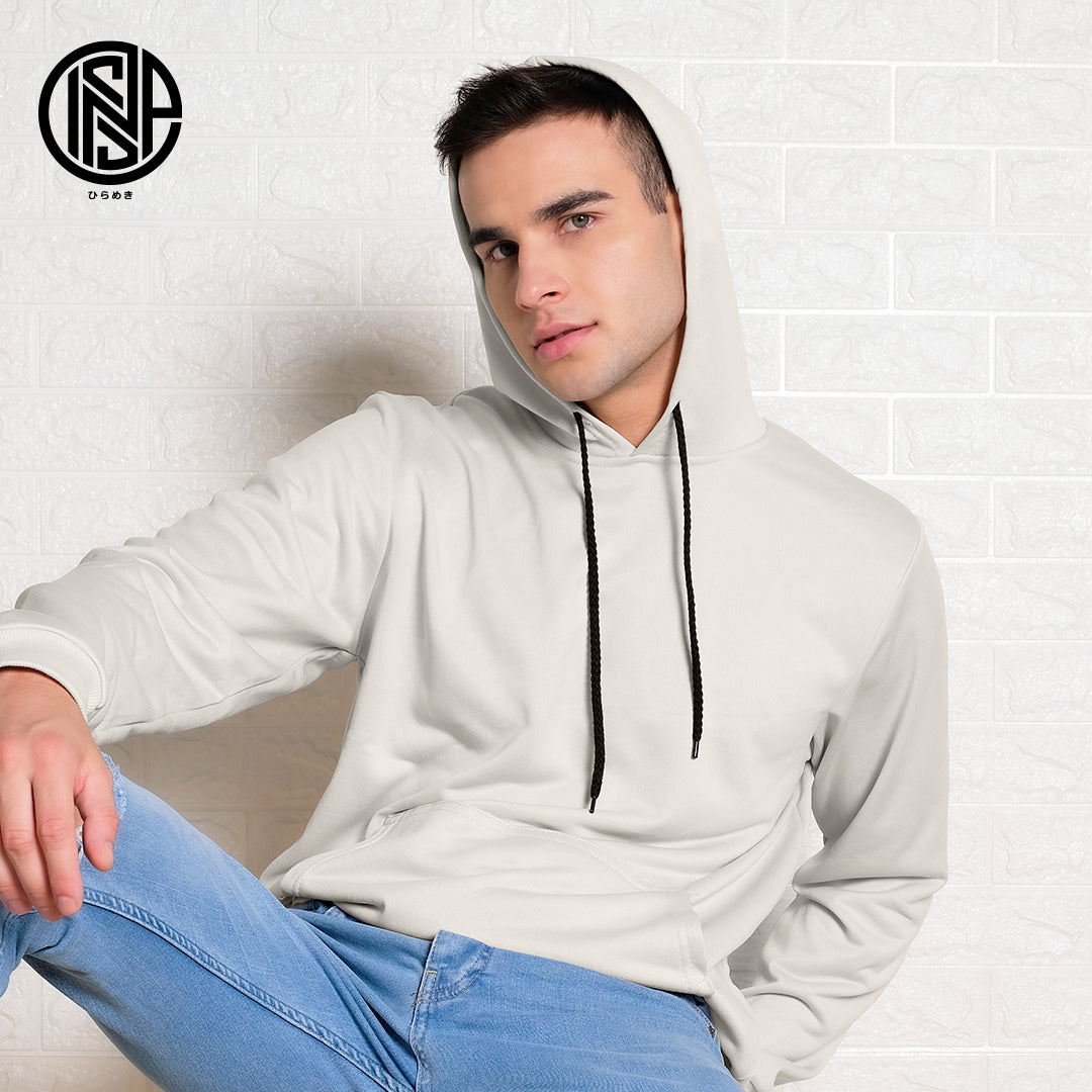 INSPI Plain Hoodie Jacket For Men with Pockets Korean Trendy Tops For Women Cotton Pullover Jackets